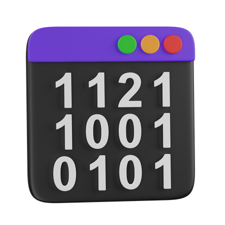 Binary code  3D Icon