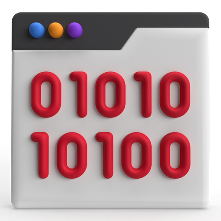 Binary Code  3D Icon