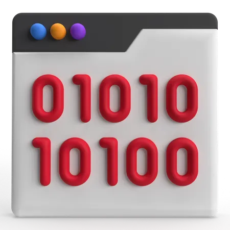 Binary Code  3D Icon