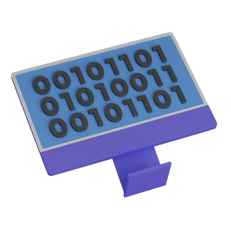 Binary code  3D Icon