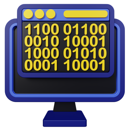 Binary Code  3D Icon