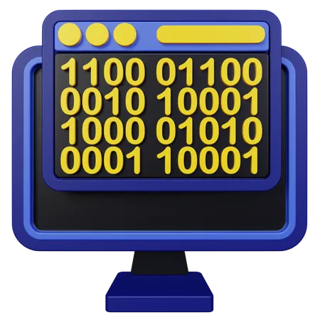Binary Code  3D Icon