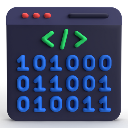 Binary Code  3D Icon