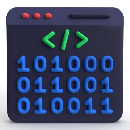 Binary Code  3D Icon