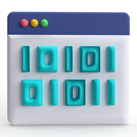 Binary Code  3D Icon