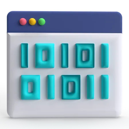 Binary Code  3D Icon