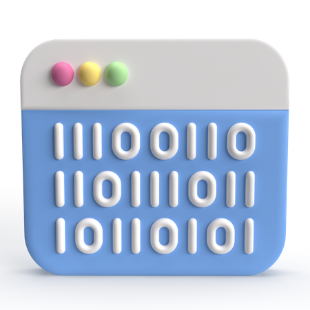 Binary Code  3D Icon