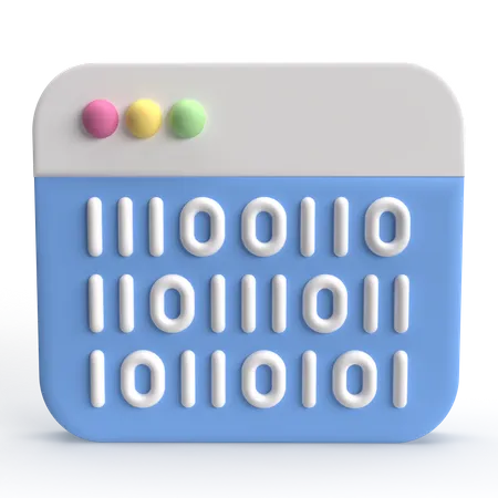 Binary Code  3D Icon