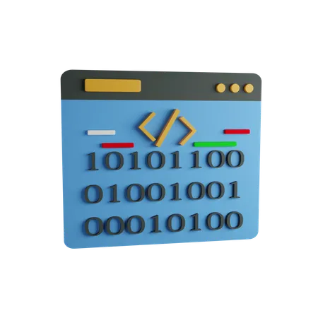 Binary code  3D Icon