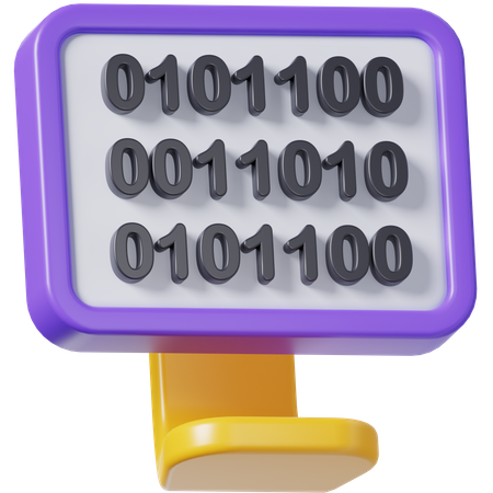 Binary Code  3D Icon