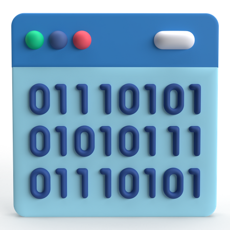 Binary Code  3D Icon