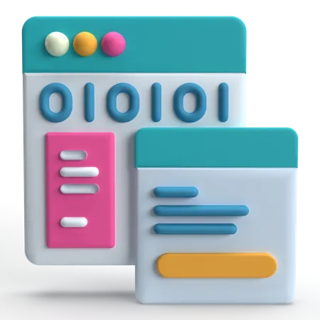 Binary Code  3D Icon