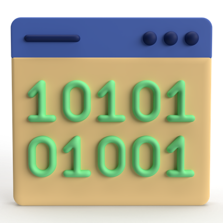 Binary Code  3D Icon