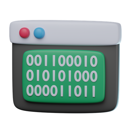 Binary Code  3D Icon