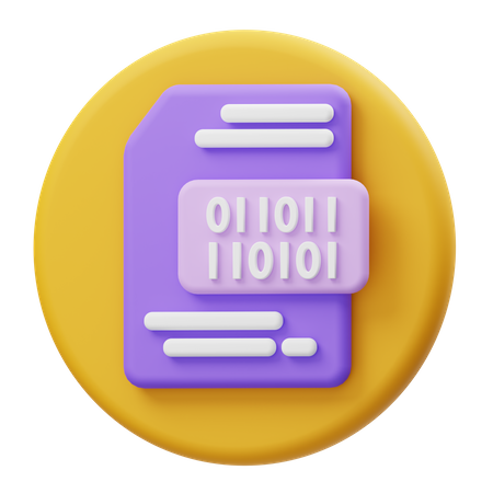 Binary Code  3D Icon