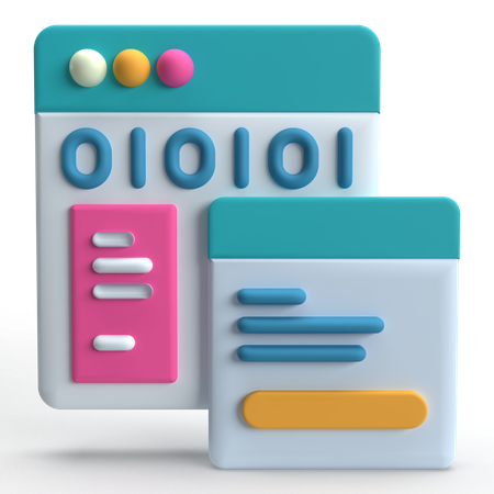 Binary Code  3D Icon