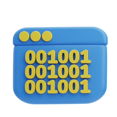 Binary Code  3D Icon