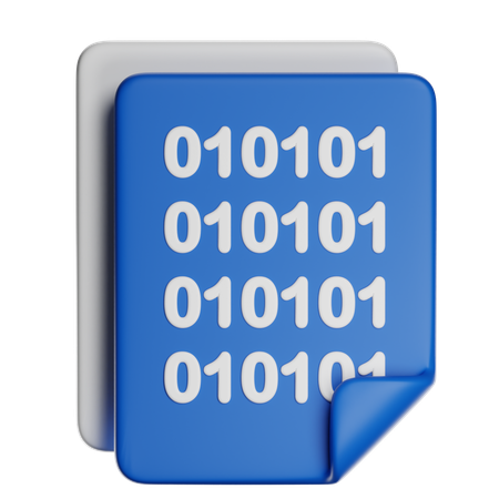 バイナリコードノートカバー  3D Icon