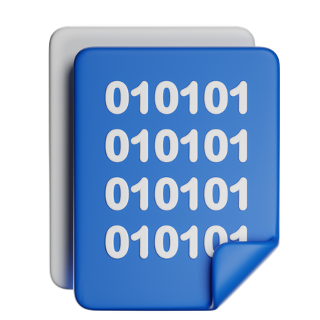 Binary Code Notebook Cover  3D Icon