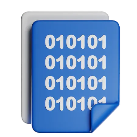Binary Code Notebook Cover  3D Icon