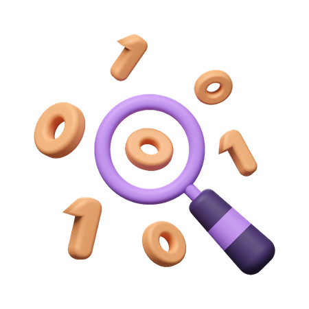 Binary Code Research  3D Icon