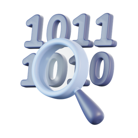 Binary Code Search  3D Icon