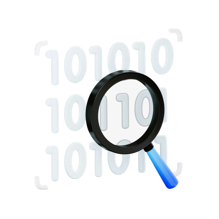 Binary code security  3D Icon