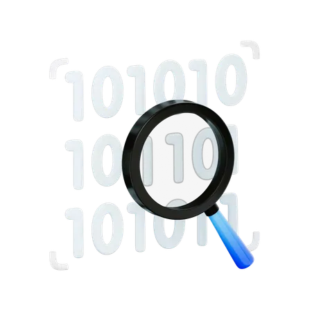 Binary code security  3D Icon