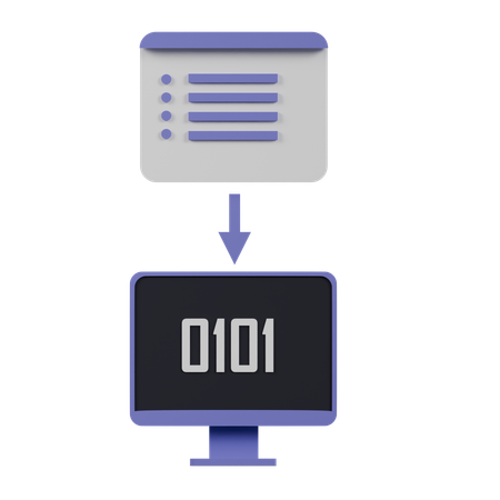 バイナリコーディング  3D Icon
