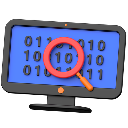 Binary Coding  3D Icon