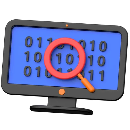 Binary Coding  3D Icon