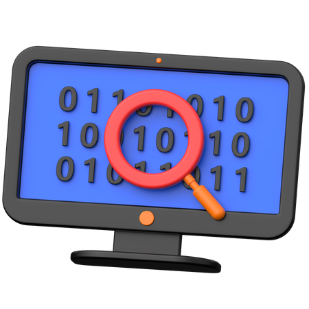 Binary Coding  3D Icon