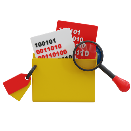 Binary Coding File  3D Icon