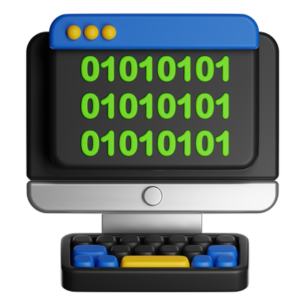 Binary Data  3D Icon