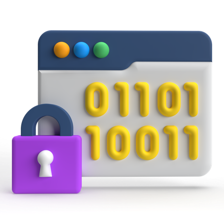 Binary data  3D Icon