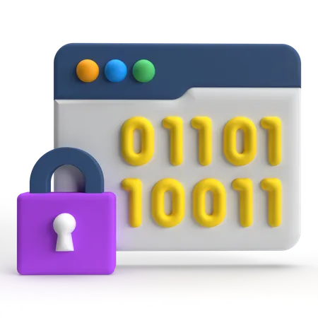 Binary data  3D Icon