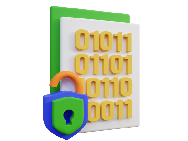 Binary Encryption  3D Icon