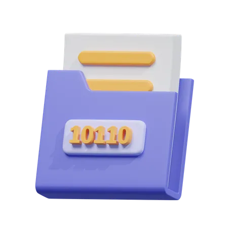 Binary folder  3D Icon