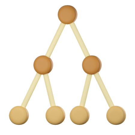 Binary Tree  3D Icon