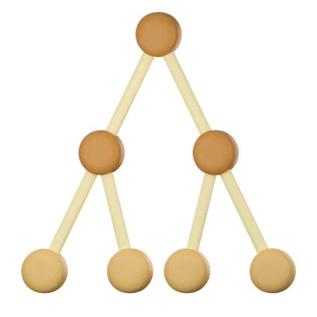 Binary Tree Planning And Visualization Of Statistics Isolated 3 D Icons Objects On A Transparent Background 3 D Illustration 3D Icon