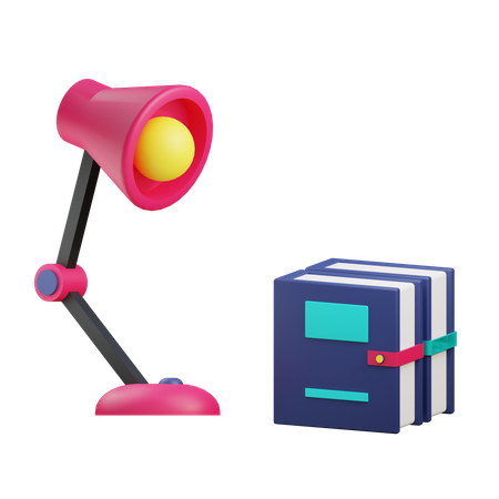 Binder And Lamp  3D Icon