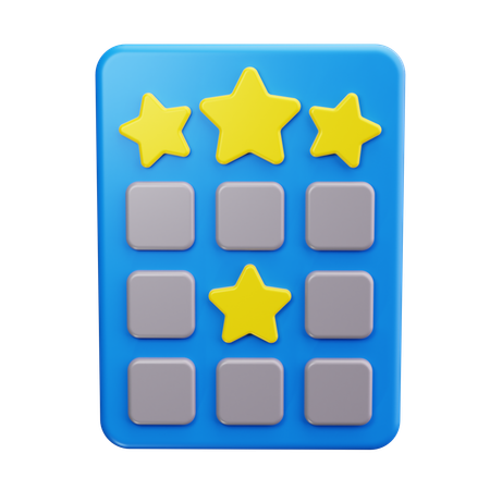 Bingo Card  3D Icon