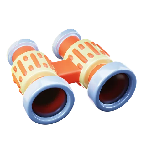 3 D Icon Summer Binoculars Isolated On Transparent Background 3 D Illustration High Resolution 3D Icon