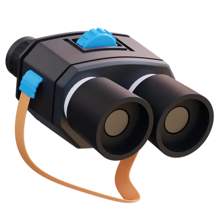 3 D Illustration Binoculars 3D Icon
