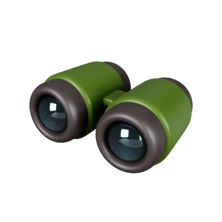 3 D Binoculars Camping And Hiking Equipment Summer Camp And Holiday Vacation Icon Isolated On White Background 3 D Rendering Illustration Clipping Path 3D Icon
