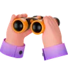 Binoculars In Hand