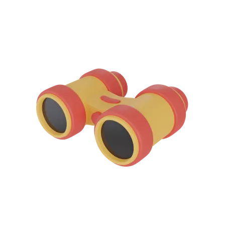 Binocular  3D Illustration