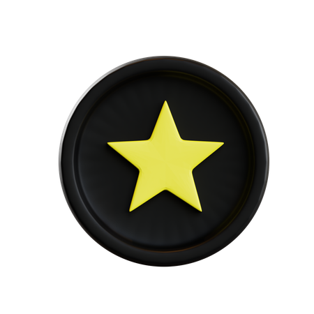 Bintang Hitam  3D Icon