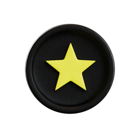 Bintang Hitam  3D Icon