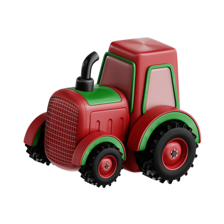 Traktor für Bio-Bauernhof  3D Icon